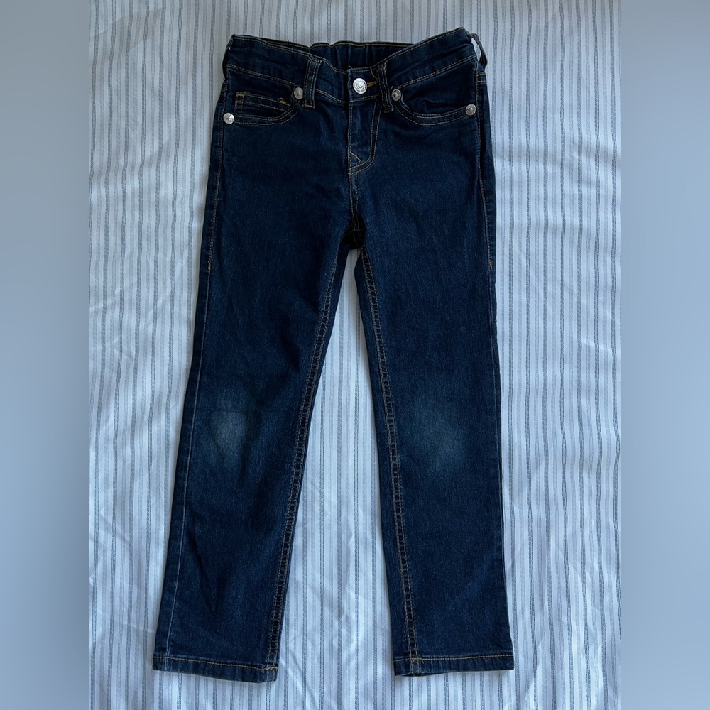 True Religion Boy’s Dark Blue Straight Leg Denim Jeans
